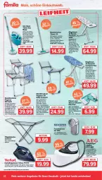 Gazetka promocyjna Famila - Prospekte - Gazetka - ważna od 17.02 do 17.02.2024 - strona 22 - produkty: angebot, angebote, asus, Bad, Badewanne, bodenwischer, bügel, Bügeleisen, Bügelstation, bügeltisch, dampfbügeleisen, dampfbügelstation, decke, eimer, eis, elle, HP, kleid, kleider, kleiderbügel, leine, mikrofaser, Pfau, rasierer, reis, Ria, steckdose, Teleskop, teleskopstiel, teller, Ti, tisch, Trockner, Wanne, wäschetrockner, wasser, wassertank, Wischmopp