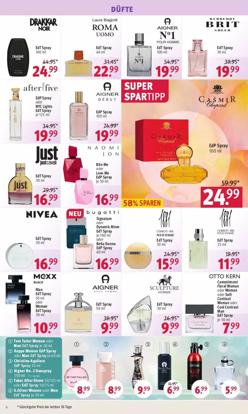 Aktueller Prospekt Rossmann - Prospekte - von 07.11 bis 11.11.2022 - strona 4 - produkty: after shave, aigner, Burberry, deo, deospray, deospray 150 ml, edp spray, edt spray, eis, kappa, lack, laura biagiotti, natur, olive, reis, s.oliver, spartipp, Ti, tom tailor, ZTE