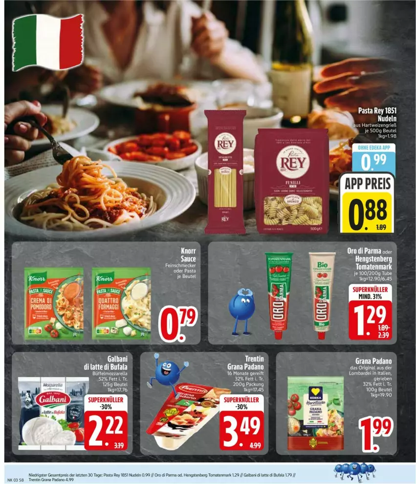 Aktueller Prospekt Edeka - Prospekte - von 12.01 bis 17.01.2026 - strona 10 - produkty: beutel, di bufala, eis, gin, grana, grana padano, hengstenberg, latte, mozzarella, nudel, nudeln, oro di parma, padano, pasta, Rana, reis, rel, tomate, tomaten, ZTE