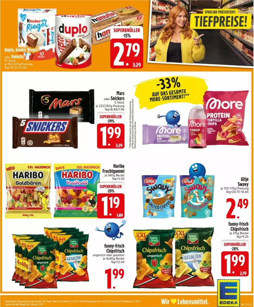 Aktueller Prospekt Edeka - Prospekte - von 12.01 bis 17.01.2026 - strona 19 - produkty: beutel, chips, chipsfrisch, deka, frucht, fruchtgummi, funny-frisch, haribo, mars, salz, snickers, Ti