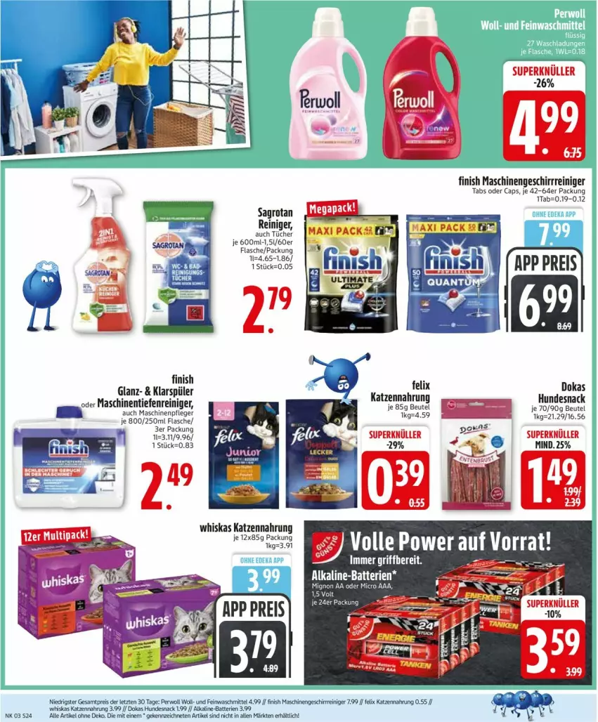 Aktueller Prospekt Edeka - Prospekte - von 12.01 bis 17.01.2026 - strona 26 - produkty: batterie, batterien, Cap, eis, felix, Finish, flasche, geschirr, hundesnack, katzennahrung, klarspüler, Maschinenpfleger, reiniger, reis, sagrotan, snack, tee, Ti, tücher, whiskas