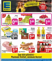 Gazetka promocyjna Edeka - Prospekte - Gazetka - ważna od 17.01 do 17.01.2026 - strona 3 - produkty: Becher, beere, beeren, beutel, braten, butter, coca-cola, cola, deka, fanta, flasche, golden toast, himbeer, himbeere, himbeeren, kakao, korn, Mezzo Mix, nuss, pute, ritter, ritter sport, schnitzel, schoko, schokolade, Sport, sprite, Streichzart, tafeltrauben, tee, Ti, toast, trauben, wiener, wiener würstchen, würstchen