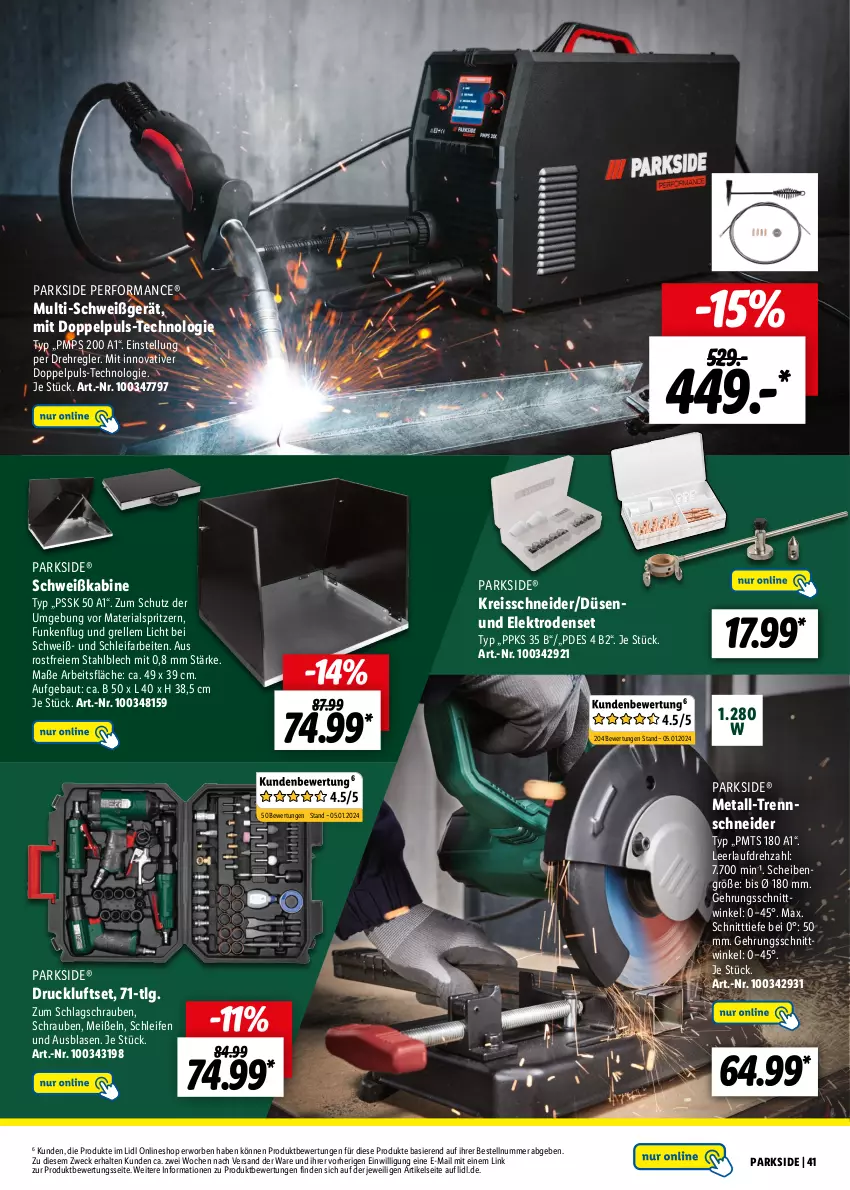 Aktueller Prospekt Lidl - Parkside - von 15.01 bis 10.02.2024 - strona 41 - produkty: Bau, eis, Elektro, elle, LG, Parkside, reis, reiss, rel, Ria, schrauben, Ti, usb, weck