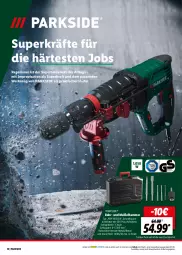 Gazetka promocyjna Lidl - Parkside - Gazetka - ważna od 10.02 do 10.02.2024 - strona 10 - produkty: eis, Holz, kraft, messer, ndk, Parkside, reis, Schal, Schale, Ti, tisch, werkzeug, ZTE
