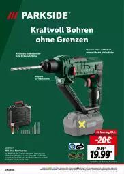 Gazetka promocyjna Lidl - Parkside - Gazetka - ważna od 10.02 do 10.02.2024 - strona 42 - produkty: akku, Akku-Bohrhammer, angebot, Arbeitsleuchte, Bohrhammer, dell, eis, elle, Holz, kraft, Leuchte, messer, Mode, ndk, Parkside, reis, Schal, Schale, schrauben, Ti, ZTE