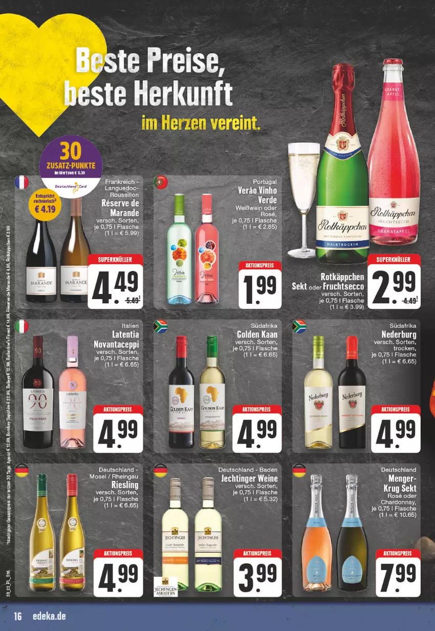 Aktueller Prospekt E Center - Angebote der Woche - von 24.07 bis 29.07.2023 - strona 16 - produkty: aktionspreis, Bad, chardonnay, deka, ecco, eis, erde, esprit, flasche, frucht, fruchtsecco, reis, riesling, rotkäppchen, sekt, tee, Ti, wein, Weißwein