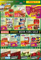 Gazetka promocyjna Norma - Norma - Gazetka - ważna od 25.07 do 25.07.2022 - strona 11 - produkty: auer, aufstrich, bacon, Becher, brot, brotaufstrich, buch, burger, cocktail, creme, eis, eisbergsalat, flasche, fleisch, Garten, Geflügel, gin, hering, Herings, Holz, kirsch, kirsche, kirschen, knacker, knoblauch, Konserven, krakauer, kühlregal, Letscho, mac, malz, milch, mozzarella, nuss, paprika, Pommersche, radieschen, Rauch, regal, reis, rel, rind, ring, sac, salat, schinken, schinkenspeck, Schmalz, schnittlauch, schwein, schweine, schweinefleisch, Speck, Spezi, Ti, tiefpreis, tomate, tomaten, vollmilch, wein, weine, wurst, wurstkonserven