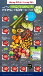 Gazetka promocyjna AldiSud - ALDI Aktuell - Gazetka - ważna od 26.03 do 26.03.2022 - strona 3 - produkty: aldi, ambia, avocado, avocados, bio, bio-zitronen, eis, elle, erde, frucht, gurke, kartoffel, kartoffeln, leine, LG, natur, obst, Obst und Gemüse, orange, orangen, passionsfrucht, pflaume, pflaumen, rispentomaten, rum, saft, Saftorangen, salat, salatherzen, Schal, Schale, speisekartoffeln, Ti, tomate, tomaten, und gemüse, zitrone, zitronen