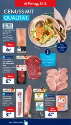 Gazetka promocyjna AldiSud - ALDI Aktuell - Gazetka - ważna od 26.03 do 26.03.2022 - strona 38 - produkty: aldi, braten, butter, eis, elle, ente, entrecôte, filet, filets, fleisch, forelle, grill, küche, Küchen, lachs, mac, minutensteaks, nuss, reis, rel, rind, rum, rumpsteak, schwein, schweine, schweinefilet, sim, steak, steaks, Ti, tisch, wein, weine