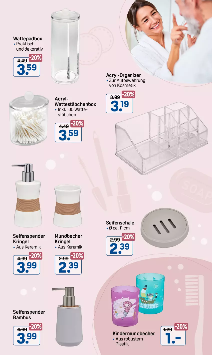 Aktueller Prospekt Rossmann - Prospekte - von 29.07 bis 01.09.2024 - strona 5 - produkty: asti, bambus, Becher, Kinder, kosmetik, ring, Schal, Schale, Seife, seifenspender, Ti, tisch, Wattestäbchen