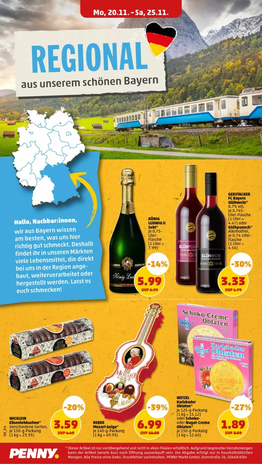 Aktueller Prospekt Penny - Prospekte - von 20.11 bis 25.11.2023 - strona 8 - produkty: alkohol, Bad, creme, eis, flasche, Glühwein, HP, LG, Oblaten, reis, schoko, Ti, wein, ZTE