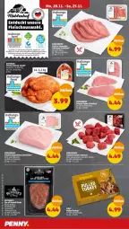 Gazetka promocyjna Penny - Prospekte - Gazetka - ważna od 25.11 do 25.11.2023 - strona 4 - produkty: eis, ente, fleisch, Geflügel, geflügelprodukte sind mit dem, gewürz, gulasch, jungbullen, Käse, leberkäs, leberkäse, LG, nuss, pute, rind, rinder, Rindersteak, rindfleisch, schinken, schnitzel, schwein, schweine, steak, Ti, tulip, wein, weine