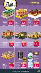 Gazetka promocyjna Netto - Angebote ab Montag - Gazetka - ważna od 19.02 do 19.02.2022 - strona 9 - produkty: Alwa, auer, Bau, Bauer, bockwurst, cola, elle, erbsen, flasche, frucht, Gläser, junge erbsen, küche, mineralwasser, möhren, morellen, Nassnahrung, natur, natürliches mineralwasser, pedigree, pfirsich, pfirsiche, rel, rum, schattenmorellen, volvic, volvic natürliches, wasser, wurst, zucker