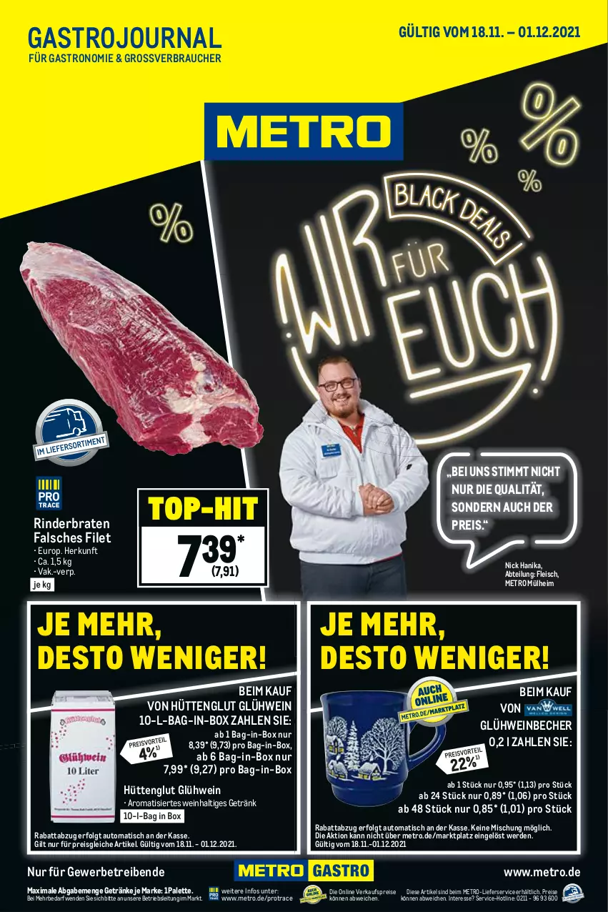 Aktueller Prospekt Metro - GastroJournal - von 18.11 bis 01.12.2021 - strona 1