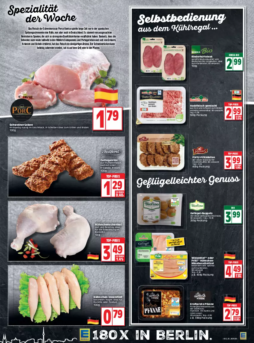 Aktueller Prospekt Edeka - Angebote der Woche - von 27.12.2021 bis 01.01.2022 - strona 5 - produkty: aus dem kühlregal, backofen, bio, braten, deka, dell, edeka bio, eis, elle, erde, filet, fleisch, Fondue, frikadellen, Geflügel, geschnetzeltes, grill, hackfleisch, hackfleisch gemischt, hähnchenschenkel, henkel, Heu, hüftsteak, ideal zum grillen, jungbullen, kraft, kräuter, kräutern, kühlregal, Kürbis, linsen, mac, minutenschnitzel, nuggets, nuss, Ofen, pfanne, pute, Putengeschnetzeltes, regal, reis, rind, rinder, rwe, schenkel, schnitzel, schwein, schweine, schweinerücken, snack, Spezi, steak, Ti, top-preis, truthahn, wein, weine, wiesenhof, Wild, Zelt