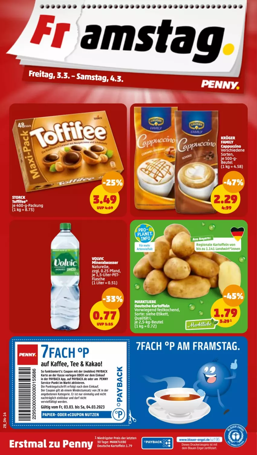 Aktueller Prospekt Penny - Prospekte - von 27.02 bis 04.03.2023 - strona 28 - produkty: angebot, angebote, bett, beutel, coupon, Engel, erde, kaffee, kakao, kartoffel, kartoffeln, LG, papier, payback, tee, Ti