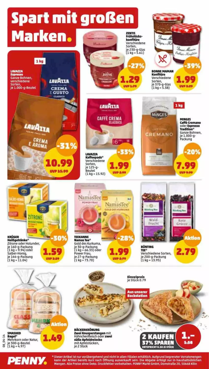 Aktueller Prospekt Penny - Prospekte - von 27.02 bis 04.03.2023 - strona 8 - produkty: apfel, beutel, bohne, bohnen, bonne maman, eis, espresso, Heu, holunder, korn, mam, natur, oder espresso, reis, tee, Ti, zitrone, ZTE