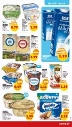 Gazetka promocyjna Penny - Prospekte - Gazetka - ważna od 04.03 do 04.03.2023 - strona 7 - produkty: Becher, Bergkäse, bio, bounty, bourbon, bourbon vanille, cremissimo, emmentaler, haltbare milch, joghur, joghurt, joghurt mit der ecke, Käse, Kinder, landliebe, langnese, lätta, margarine, milch, milky way, Müller, natur, nuss, pudding, quark, schoko, sim, snack, vanille, vollmilch, walnuss