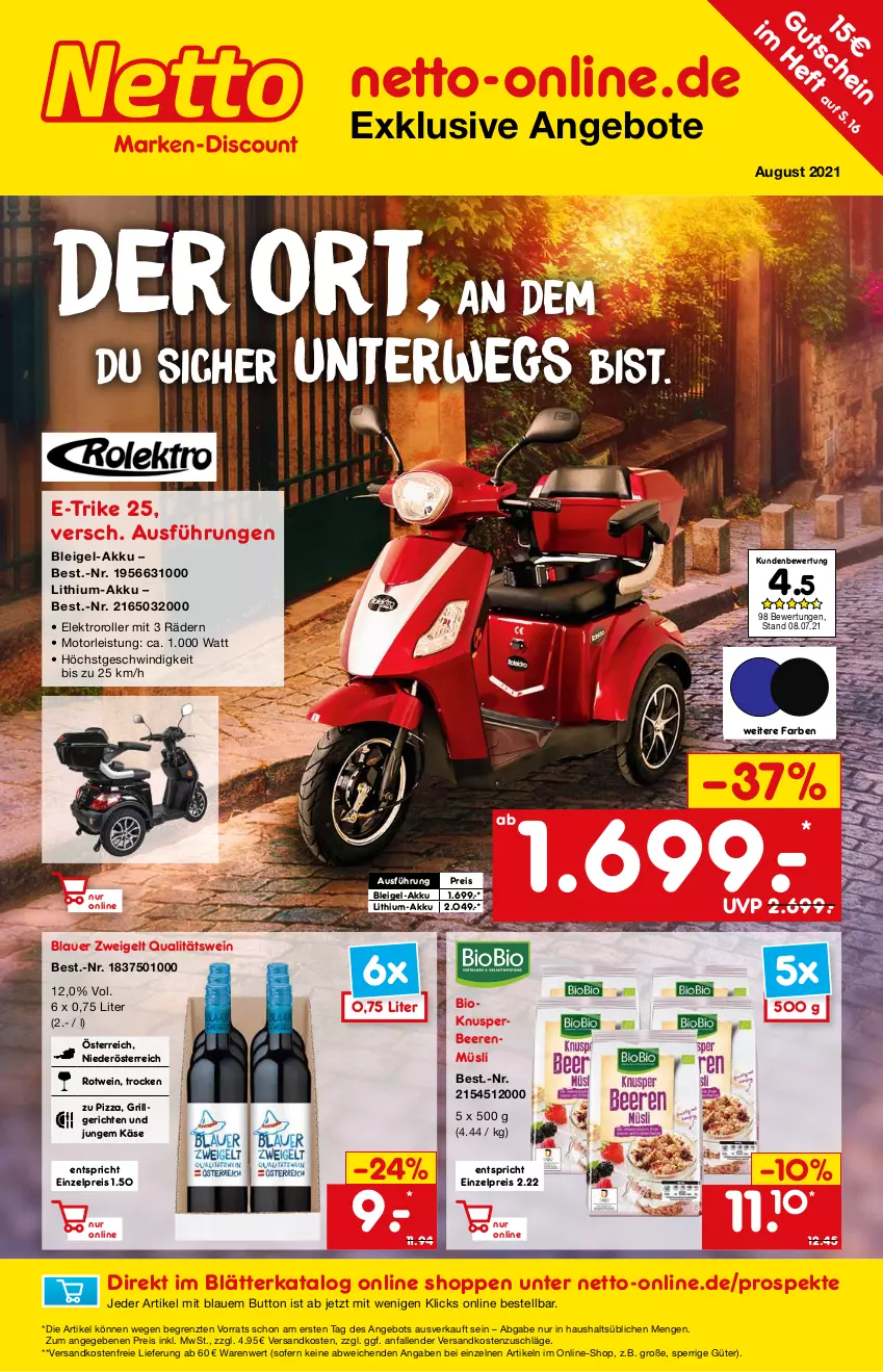 Aktueller Prospekt Netto Marken-Discount - August - von 01.08 bis 31.08.2021 - strona 1