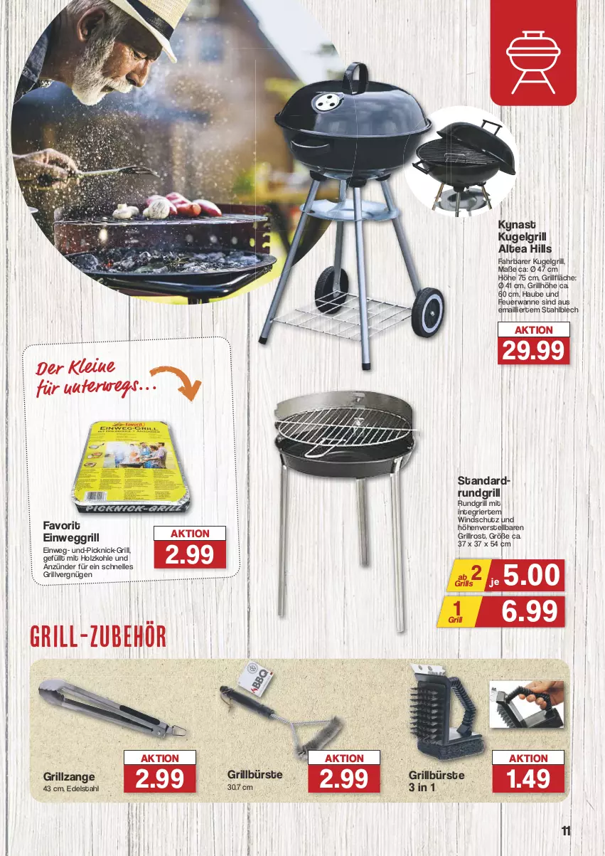 Aktueller Prospekt Famila - Prospekte - von 06.05 bis 31.10.2024 - strona 11 - produkty: anzünder, bürste, edelstahl, Einweggrill, elle, grill, grillfläche, grillrost, grillzange, Holz, holzkohle, Kugel, kugelgrill, LG, rundgrill, Ti, Wanne, Windschutz