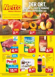 Gazetka promocyjna Netto Marken-Discount - Filial-Angebote - Gazetka - ważna od 06.08 do 06.08.2022 - strona 1 - produkty: angebot, aprikose, aprikosen, asti, bella crema, berliner, berliner kindl, bestpreis, bohne, bohnen, coca-cola, cola, eis, fanta, fanta oder, fanta oder sprite, fleisch, Jubiläums, kaffee, kaffeebohnen, Käse, käsescheiben, knallerpreis, melitta, milram, ndk, Nektar, nektarinen, obst, oder sprite, persil, persil waschmittel, pfirsich, pfirsiche, pils, pilsener, plattpfirsiche, reis, Schal, Schale, schwein, schweine, sprite, Ti, versandkostenfrei, waschmittel, wein, weine, ZTE