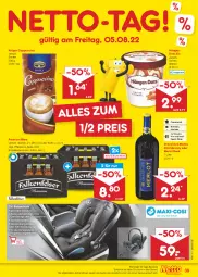 Gazetka promocyjna Netto Marken-Discount - Filial-Angebote - Gazetka - ważna od 06.08 do 06.08.2022 - strona 39 - produkty: angebot, bestpreis, bier, Biere, Cap, cappuccino, chardonnay, cin, eis, erde, grand sud, Käse, krüger, merl, merlot, reis, ring, rotwein, rwe, Schal, Schale, Ti, wein, ZTE