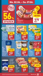 Gazetka promocyjna Aldi Nord - Von Montag - Gazetka - ważna od 07.06 do 07.06.2025 - strona 5 - produkty: Becher, braten, butter, cin, curry, currywurst, Dany, eis, fleisch, fleischwurst, frischkäse, gin, hartkäse, herta, ilag, Käse, landliebe, philadelphia, Popp, pudding, sahne, salat, Schal, Schale, Streichzart, Ti, wurst, ZTE