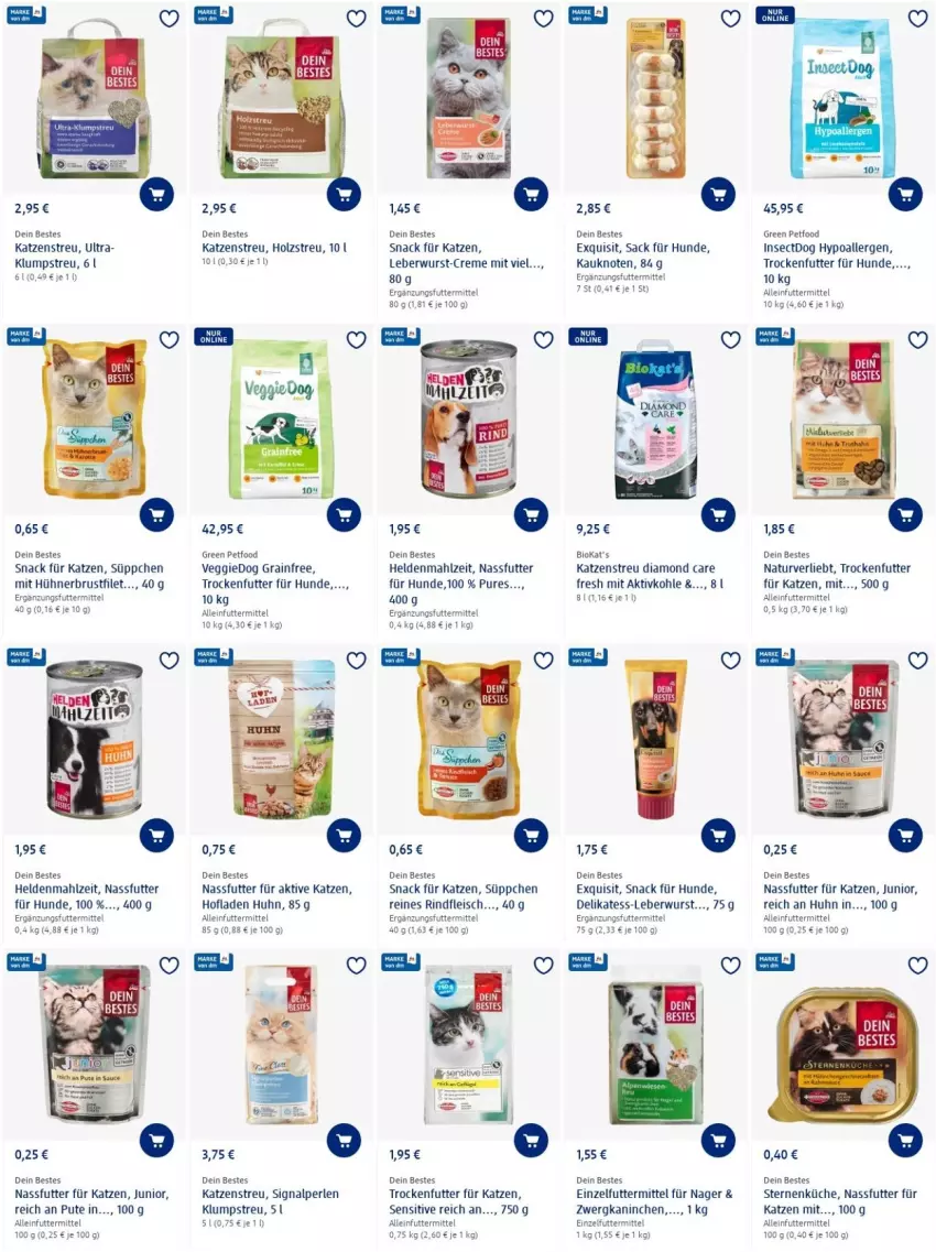 Aktueller Prospekt Dm Drogerie - Prospekte - von 07.04 bis 13.04.2022 - strona 10 - produkty: alleinfuttermittel, bio, brustfilet, creme, eis, filet, fleisch, Holz, hühner, Katzenstreu, klumpstreu, küche, leberwurst, nassfutter, natur, perlen, pute, rind, rindfleisch, sac, Signal, snack, Ti, trockenfutter, veggie, wurst