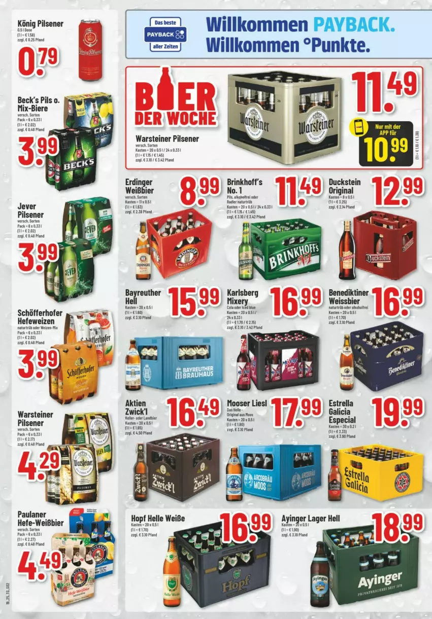 Aktueller Prospekt Trinkgut - Prospekte - von 04.05 bis 10.05.2025 - strona 2 - produkty: bier, Biere, Duck, eis, elle, erdinger, gin, Hefe, hefeweizen, jever, jever pilsener, karlsberg, könig pilsener, Mixer, mixery, natur, Paula, paulaner, payback, pils, pilsener, radler, schöfferhofer, steiner, Ti, warsteiner, weizen mix, WICK