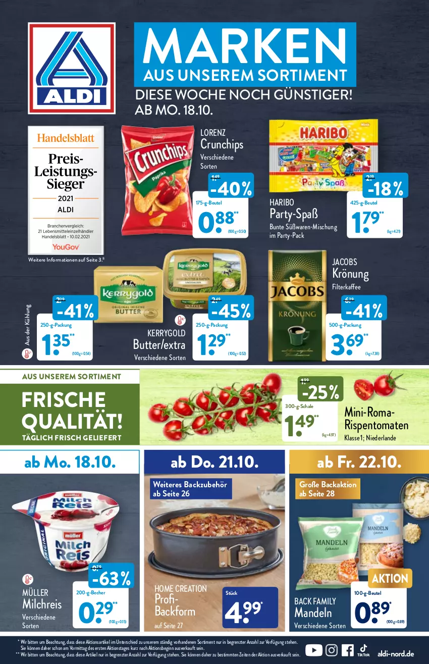 Aktueller Prospekt Aldi Nord - Aldi-Aktuell - von 18.10 bis 23.10.2021 - strona 1