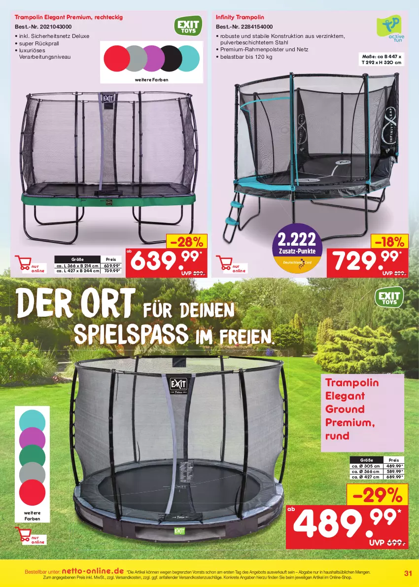 Aktueller Prospekt Netto Marken-Discount - Filial-Angebote - von 12.06 bis 17.06.2023 - strona 43 - produkty: angebot, eis, ndk, nivea, reis, Ti, Trampolin, ZTE