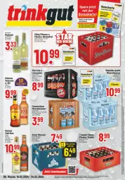 Gazetka promocyjna Trinkgut - Prospekte - Gazetka - ważna od 24.02 do 24.02.2024 - strona 1 - produkty: alkohol, Alwa, cola, eis, elle, könig pilsener, limo, limonade, limonaden, maybach, mineralwasser, osborne, pils, pilsener, rheinfels quelle, sim, steiner, Ti, veterano, vita, Vita C, wasser