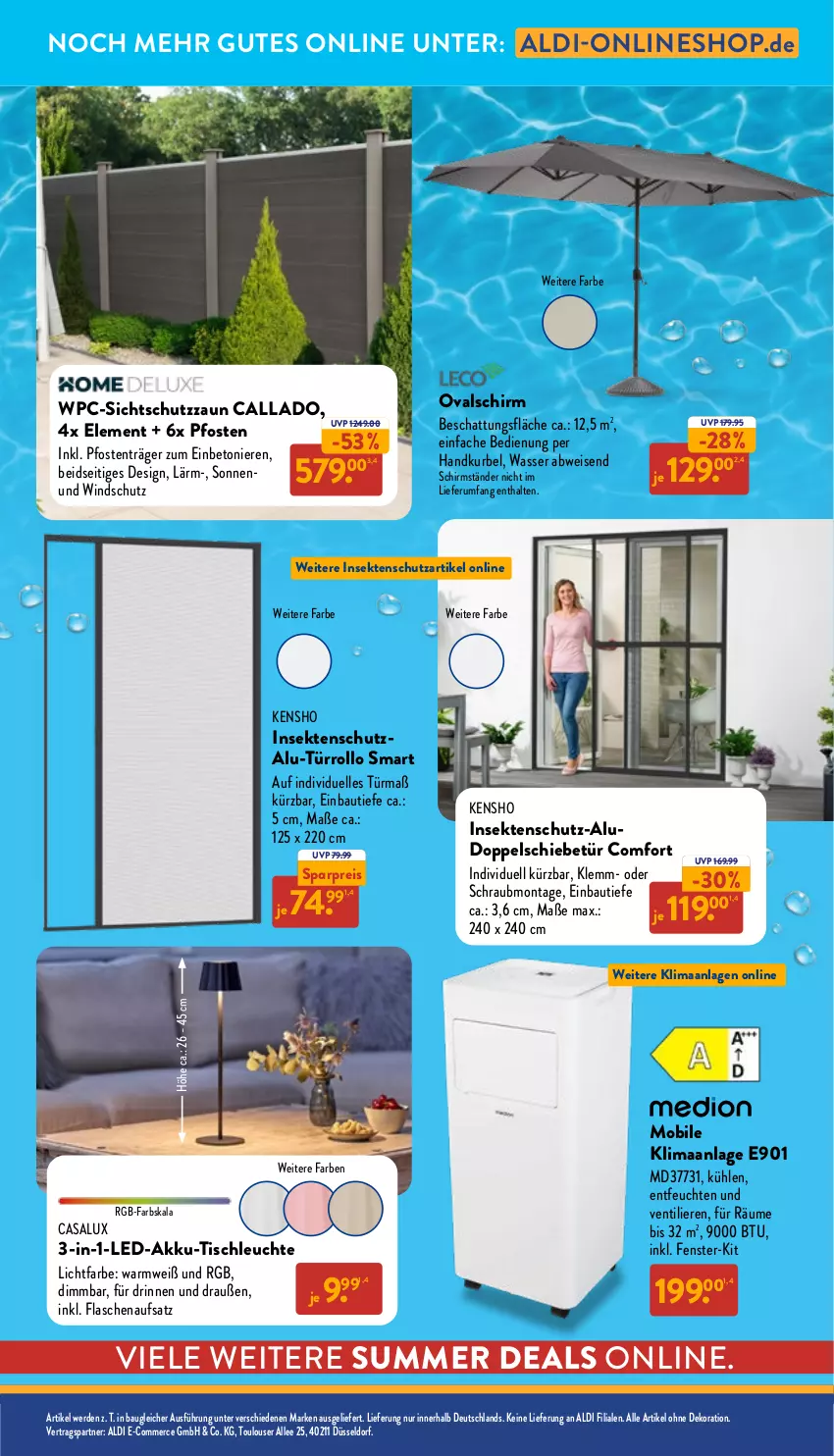 Aktueller Prospekt Aldi Nord - Von Montag - von 30.06 bis 05.07.2025 - strona 35 - produkty: akku, aldi, alle artikel ohne dekoration, Bau, dekoration, eis, elle, erde, fenster, flasche, insektenschutz, Leuchte, ndk, reis, rum, schirmständer, sekt, Ti, tisch, tischleuchte, wasser, Windschutz