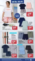 Gazetka promocyjna Aldi Nord - Von Montag - Gazetka - ważna od 05.07 do 05.07.2025 - strona 21 - produkty: aldi, Armband, Armbanduhr, axe, batterie, Bau, baumwolle, bett, decksohle, dell, eis, elle, garnitur, Hylo, kleid, Mode, Pyjama, reine baumwolle, rel, rwe, shorts, slip, Slipper, Ti, uhr, up2fashion, wasser, wolle