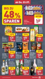 Gazetka promocyjna Aldi Nord - Von Montag - Gazetka - ważna od 05.07 do 05.07.2025 - strona 31 - produkty: aldi, apfel, apfelmus, baileys, beutel, biscotto, chips, creme, dip, Doritos, eis, elle, ferrero, flasche, funny-frisch, getränk, kakao, kartoffel, kartoffelchips, keks, kekse, Kinder, LG, likör, linsen, milch, reis, sahne, Salsa, snack, snacks, Spezi, Sun Snacks, teller, thomas henry, Ti, tiefpreis, tortilla, Waffelröllchen
