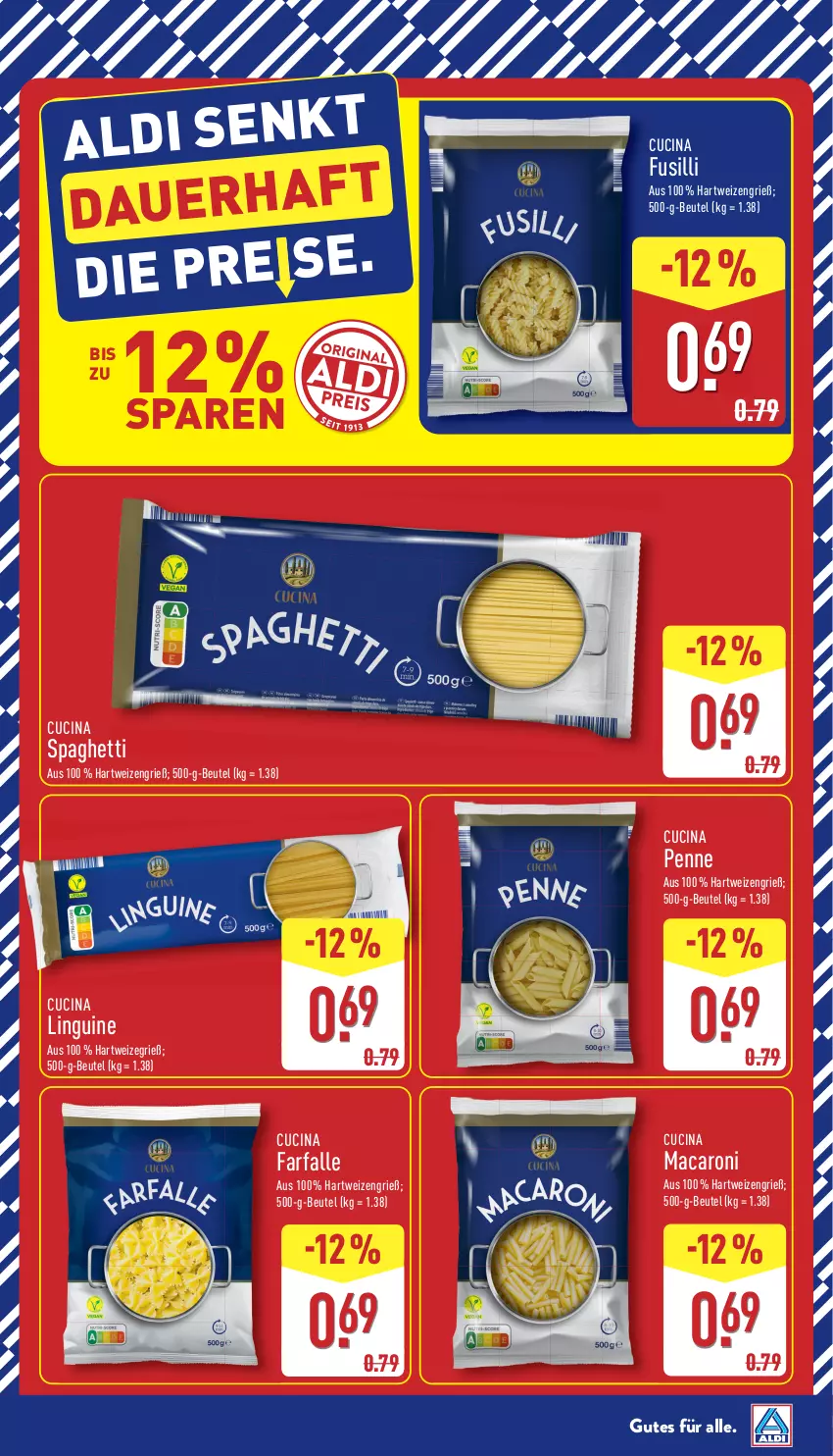Aktueller Prospekt Aldi Nord - Von Montag - von 29.09 bis 04.10.2025 - strona 2 - produkty: beutel, cin, farfalle, fusilli, hartweizen, mac, penne, spaghetti, Ti