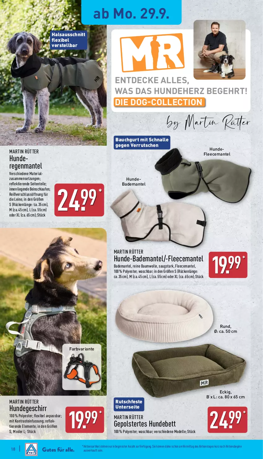 Aktueller Prospekt Aldi Nord - Von Montag - von 29.09 bis 04.10.2025 - strona 21 - produkty: Bad, Bademantel, Bau, baumwolle, bett, decke, dell, elle, ente, geschirr, gin, Hundebett, Laufen, leine, Liege, Mantel, Mode, reine baumwolle, Ria, Ti, Tiere, wolle, ZTE
