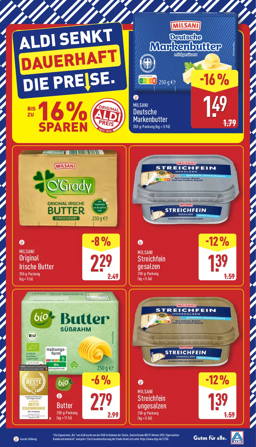 Aktueller Prospekt Aldi Nord - Von Montag - von 29.09 bis 04.10.2025 - strona 4 - produkty: aldi, bio, butter, gin, irische butter, markenbutter, salz