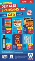 Gazetka promocyjna Aldi Nord - Von Montag - Gazetka - ważna od 04.10 do 04.10.2025 - strona 35 - produkty: aldi, Alwa, auer, aus der tiefkühlung, auto, beutel, bockwurst, Dicke Sauerländer Bockwurst, die ofenfrische, Dr. Oetker, elle, flasche, Frit-Sticks, gin, kartoffel, mac, magazin, Mett, metten, milch, mineralwasser, mit paprika, natives olivenöl, natur, Ofen, olive, oliven, olivenöl, olivenöl extra, papier, paprika, rama, snack, snacks, Sun Snacks, telefon, teller, Ti, wasser, wurst, ZTE