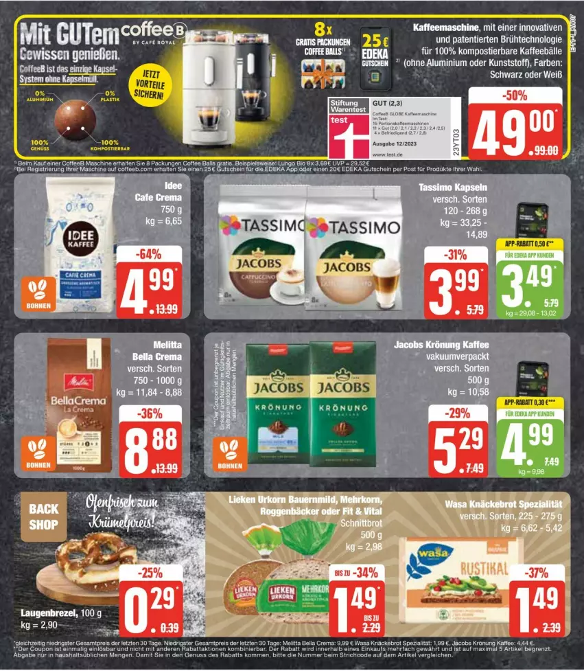 Aktueller Prospekt Edeka - Prospekte - von 12.02 bis 17.02.2024 - strona 15 - produkty: ball, bio, brot, eier, eis, jacobs, jacobs krönung, kaffee, reis, sim, Spezi, Stier, tee, Ti, ZTE