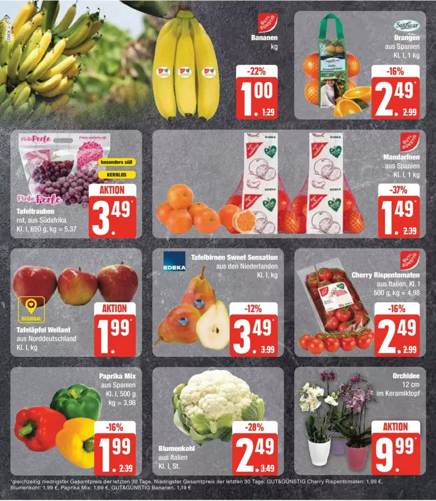 Aktueller Prospekt Edeka - Prospekte - von 12.02 bis 17.02.2024 - strona 6 - produkty: banane, bananen, blume, blumen, blumenkohl, eis, paprika, paprika mix, reis, Ti, ZTE