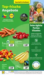 Gazetka promocyjna Lidl - Aktionsprospekt - Gazetka - ważna od 20.07 do 20.07.2024 - strona 4 - produkty: angebot, angebote, auer, banane, bananen, Bau, bio, elle, merl, möhren, ndk, obst, paprika, Schal, Schale, snack, snacks, Ti, tomate, tomaten, trolli, vita, Vitamine, ZTE