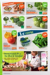 Gazetka promocyjna Tegut - Angebote der Woche - Gazetka - ważna od 30.09 do 30.09.2023 - strona 2 - produkty: angebot, angebote, Bau, bio, Bio-Obst, bioland, braun, brokkoli, champignon, champignons, dekoration, eis, ente, feldsalat, frucht, kohlrabi, Kürbis, lebensmittel, magazin, natur, obst, Rauch, reis, salat, salatherzen, Schal, Schale, Ti