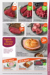 Gazetka promocyjna Tegut - Angebote der Woche - Gazetka - ważna od 30.09 do 30.09.2023 - strona 5 - produkty: angebot, angebote, bio, boss, braten, brötchen, decke, dekoration, eis, ente, entrecôte, fleisch, gulasch, Kaiser, Käse, kasseler, lachs, lamm, landprimus, leberkäs, leberkäse, mac, natur, reis, rind, rinder, rinderbraten, rindergulasch, Rindersteak, saft, schnitzel, snack, snacks, steak, Ti, wurst