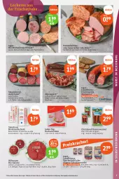 Gazetka promocyjna Tegut - Angebote der Woche - Gazetka - ważna od 30.09 do 30.09.2023 - strona 7 - produkty: angebot, angebote, auer, aufschnitt, Bau, Bauer, bier, bierschinken, bio, Bio-Salami, braten, bratenaufschnitt, Brühwurst, chili, dekoration, eis, elle, ente, fleisch, Geflügel, gewürz, gin, Kamin, Kaminwurz, Käse, kochschinken, krustenbraten, landprimus, leberkäs, leberkäse, lyoner, mac, Mett, mettwurst, paprika, peperoni, Peroni, pfeffer, pizza, reis, rind, salami, schinken, Speck, steinhaus, teller, Ti, wiltmann, würfel, wurst, Yo