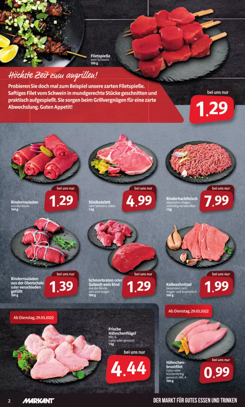 Aktueller Prospekt Markant - Prospekte - von 28.03 bis 02.04.2022 - strona 2 - produkty: bier, Biere, eis, filet, filets, grill, gutes essen, saft, schnitten, schwein, Ti, tisch, wein