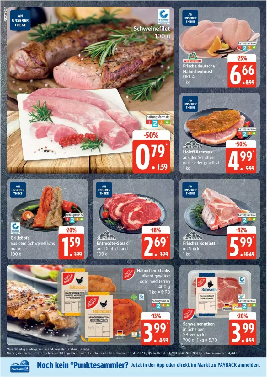 Aktueller Prospekt Edeka - Prospekte - von 25.08 bis 30.08.2025 - strona 6 - produkty: eis, fleisch, grill, gutfleisch, hähnchenbrust, payback, reis, schwein, schweine, schweinenacken, tesa, Ti, wein, weine, wiesenhof, ZTE
