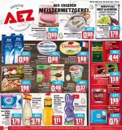 Gazetka promocyjna Aez - Prospekte - Gazetka - ważna od 09.04 do 09.04.2022 - strona 1 - produkty: AEZ, almighur, almighurt, arlo, aufstrich, Becher, beutel, Cava, ehrmann, ehrmann almighurt, eis, elle, flasche, fleisch, französischer weichkäse, frischkäse, frucht, fruchtaufstrich, fruchtfleisch, géramont, granini, haushaltstücher, jacobs, kaffee, kaffeepads, Käse, knorr, knorr fix, limo, Meister, milch, milka, nuss, obst, oder piccolinis, philadelphia, piccolinis, pizza, reis, rel, ritter, ritter sport, schwein, schweine, senseo, Spezi, Sport, steak, tafeltrauben, teller, Ti, tisch, trauben, trolli, tücher, wagner, weichkäse, weihenstephan, wein, weine, zewa, zucker