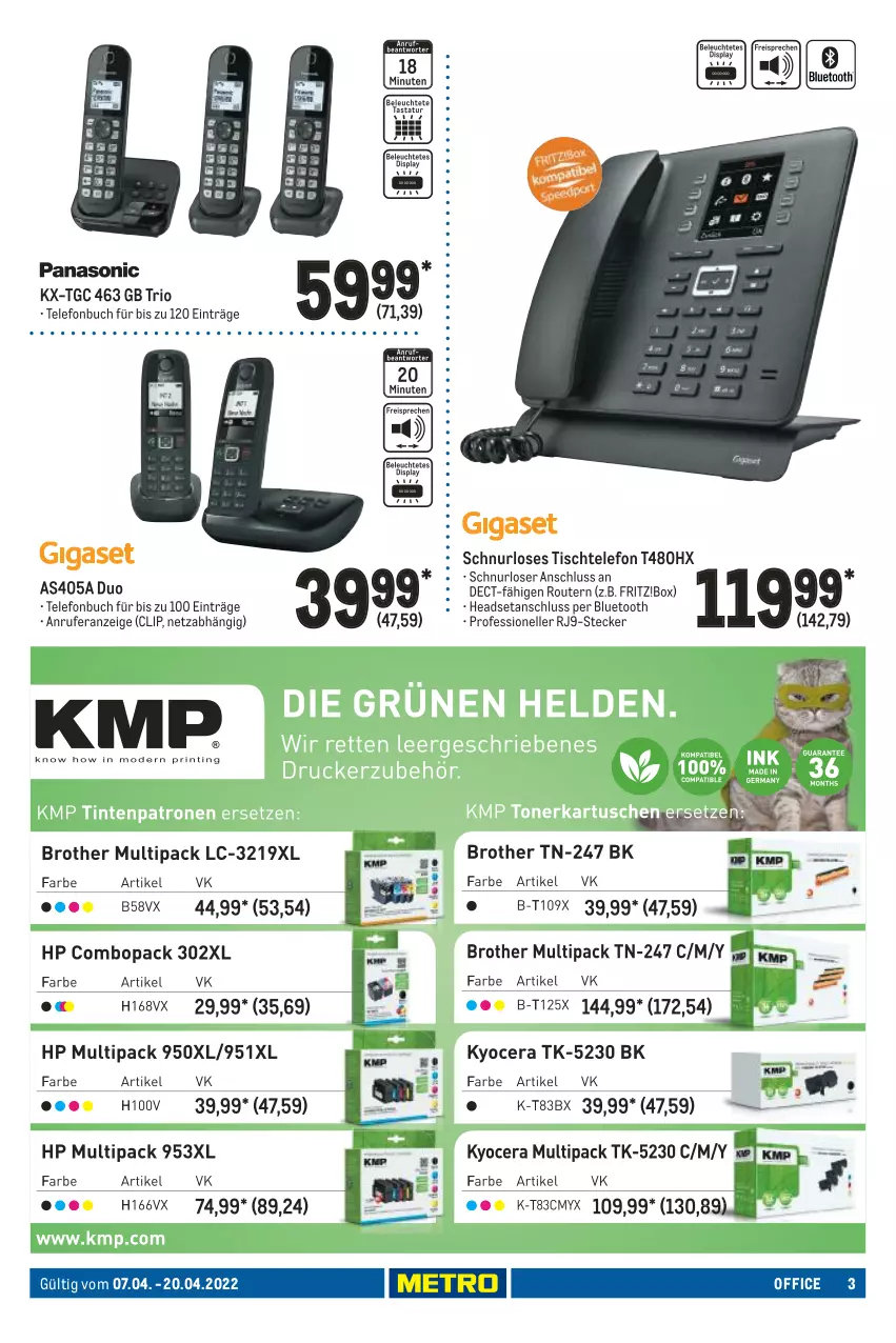 Aktueller Prospekt Metro - Office Spezial - von 07.04 bis 20.04.2022 - strona 3 - produkty: buch, elle, fritz, Headset, office, Router, telefon, Ti, tisch