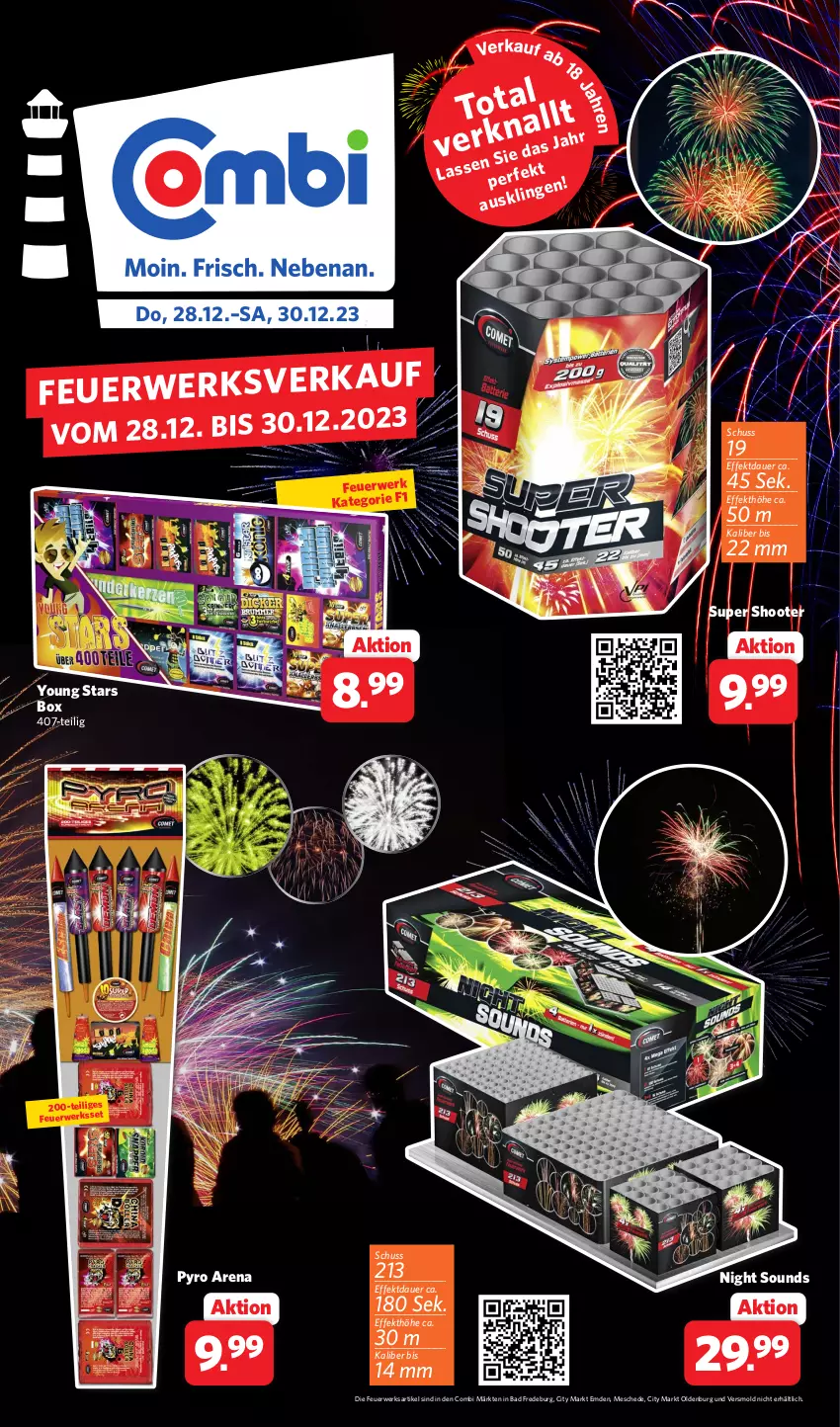 Aktueller Prospekt Combi - Prospekte - von 28.12 bis 30.12.2023 - strona 1 - produkty: auer, Bad, eis, elle, Feuerwerksartikel, reis, rwe, teller, Ti, Yo, ZTE